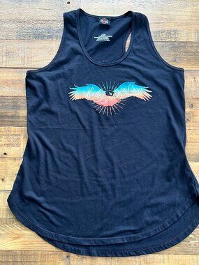 NWOT Harley-Davidson Eagle Racerback Tank Top Black L